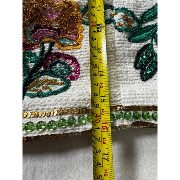 MISA Los Angeles Embellished Floral Cropped Jacket Women's Size‎ L - Picture 13 of 13